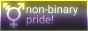 button gif with the nonbinary pride flag and text: 'nonbinary pride!'